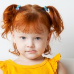 Little girl makeing a face...kids with problems